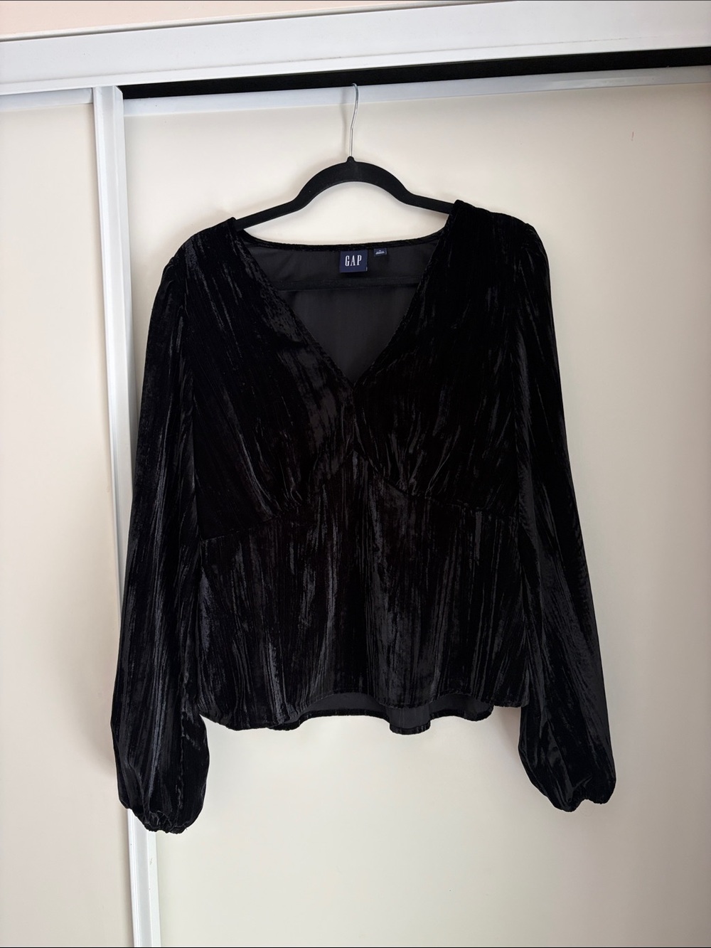 Witchy Black Velvet Top